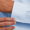 Leeward Dress Shirt - Light Blue Solid, fabric swatch closeup