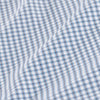 Leeward Dress Shirt - White Blue Mini Check, fabric swatch closeup