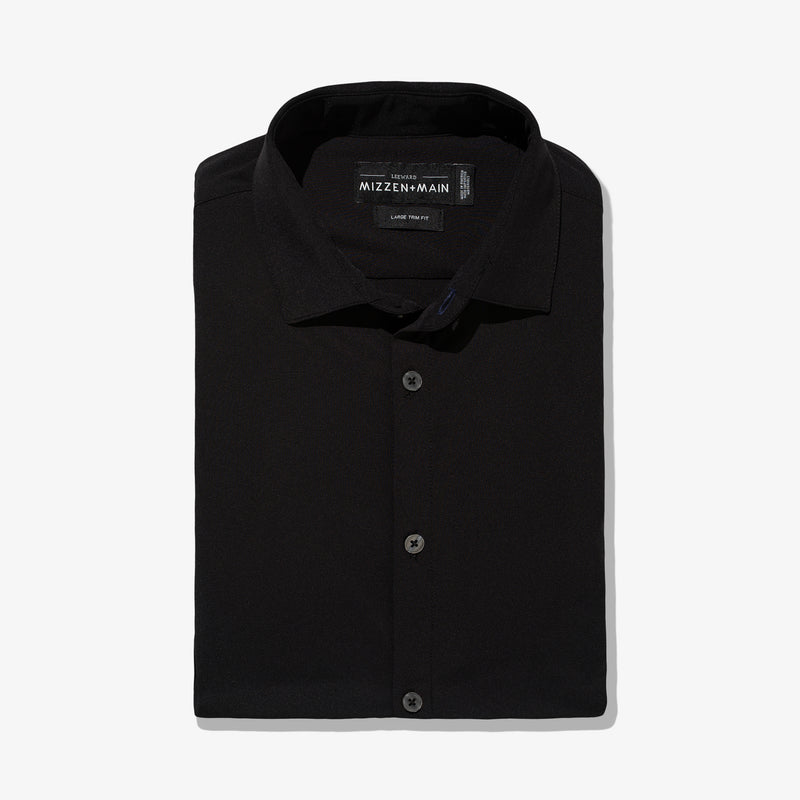 Leeward Dress Shirt - Black Solid, lifestyle/model