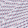 Leeward Dress Shirt - Red Blue Tattersall, fabric swatch closeup