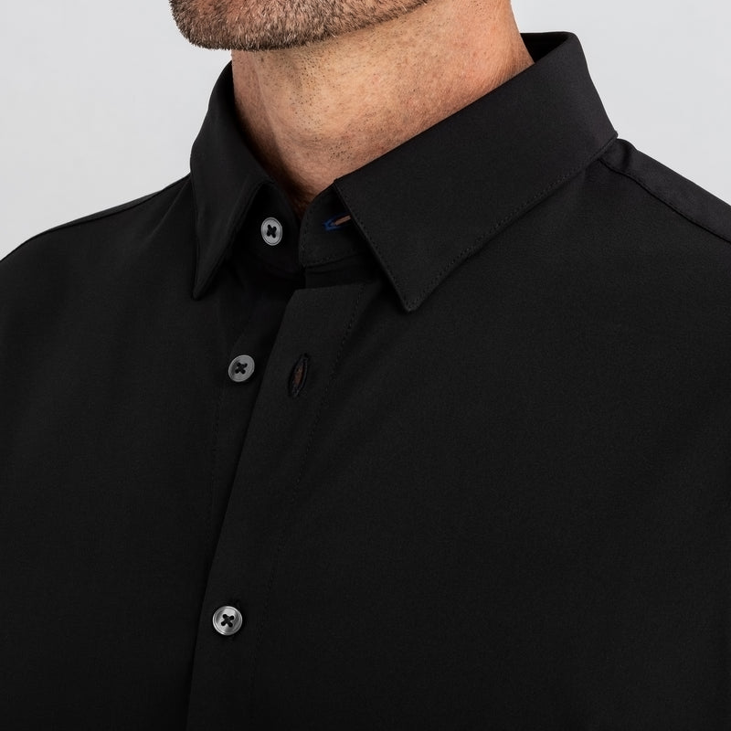 Leeward Short Sleeve - Black Solid, lifestyle/model