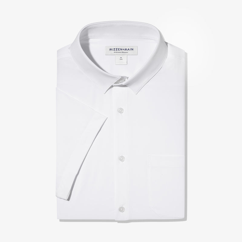 Leeward Short Sleeve - White Solid, lifestyle/model