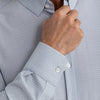 Leeward Dress Shirt - Navy Gray Geo Print, lifestyle/model photo