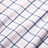 Leeward Dress Shirt - Navy Orange Multi Check, fabric swatch closeup