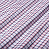 Leeward Dress Shirt - Navy Red Check, fabric swatch closeup