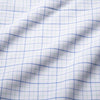 Leeward Dress Shirt - Aqua Blue Tattersall, fabric swatch closeup