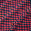 Leeward Dress Shirt - Red Navy Gingham, fabric swatch closeup