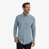 Leeward Dress Shirt - Aqua Gray Gingham, featured product shot