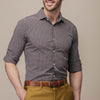 Leeward Dress Shirt - Navy, Green & Burgundy Multicheck, featured product shot