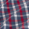 Leeward Short Sleeve - Red Navy Check, fabric swatch closeup