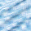 Leeward Dress Shirt - Blue Aqua Check, fabric swatch closeup