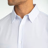 Leeward Formal Dress Shirt - Light Blue Mini Check, lifestyle/model photo