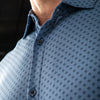 Leeward Dress Shirt - Navy Diamond Print, lifestyle/model photo