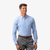 Leeward Textured Dress Shirt - Light Blue Glen Plaid, featured product shot