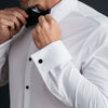 Leeward Tux Dress Shirt - White Solid, lifestyle/model photo